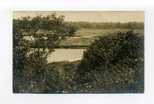 Santuit, Mashpee MA Mass 1915 RPPC foto postal, pantano, de Mary Rogers - Imagen 1 de 4