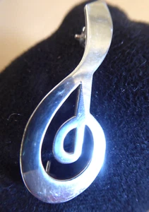 Sterling Silver Musical Note Brooch 1999 Edinburgh - Picture 1 of 5