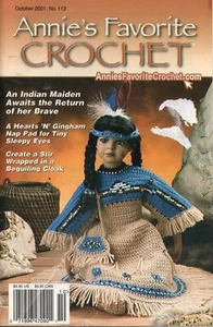 Annie's Crochet to Go Magazine 113 Dated October 2001 Afghan Doily Cloak - Picture 1 of 2