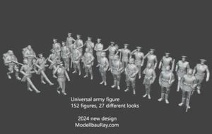 1:700, 1:350, 1:200 universal army figure, Figuren, 152 figures, 2024 NewTool 1 - Bild 1 von 11