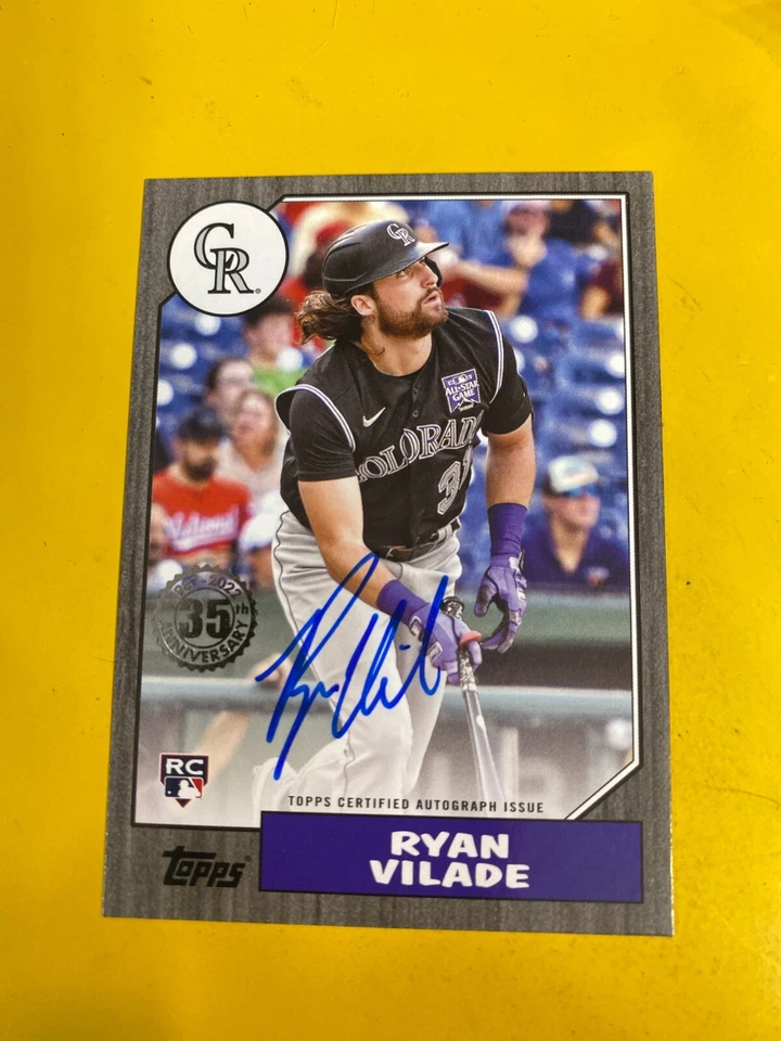 RS7790 2022 Topps '87 Topps Autographs Black #87BARV Ryan Vilade  - Image 1 of 1