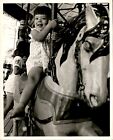 Lg63 1969 Original Photo Smiling Kids On Merry-Go-Roun Springs Park Lancaster Sc