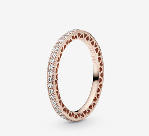 PANDORA Rose Gold Plated 8 Ring Fashion 