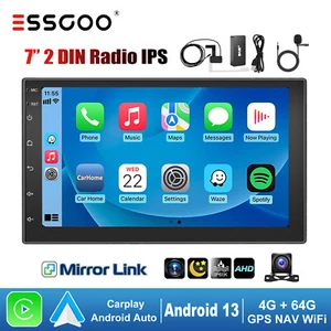 7" Autoradio 2 DIN DAB+ Carplay Android 13 4+64G GPS NAVI RDS BT WIFI MIK Kamera - Bild 1 von 13