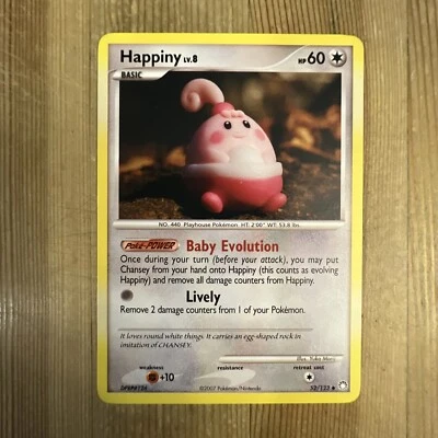 Happiny - 52/123 - Uncommon LP, English Pokemon Mysterious Treasures - Image 1 of 2