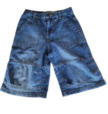 OshKosh Denim Jean Shorts Adustable Elastic Waist Boy's Size 7X - Image 1 of 4