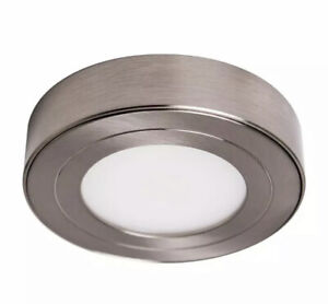 Armacost Lighting Dimmable Soft White LED Puck Light Brushed Steel Finish