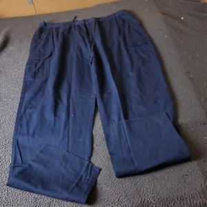 KingSize Cargo Pants Big Tall Mens Size 4XL 38L Blue Cotton Chino Khaki - Picture 1 of 8
