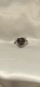 Town & Country Smokey Quarts And Diamond T & C 925 & 14KT Gold Ring sz. 6.5 - Picture 1 of 11