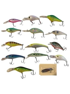 Lot of 14 Crank Bait Fishing Lures /some Vintage - Picture 1 of 5
