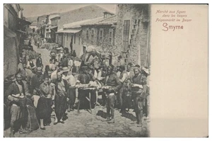 S5622/ Smyrne Feigenmarkt im Bazar  Türkei AK ca.1900 - Picture 1 of 2