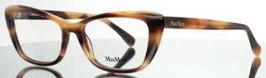 MAX MARA MM5059 048 Brown Horn Womens Cat Eye Full Rim Eyeglasses 53-16-140 B:37 - Picture 1 of 15