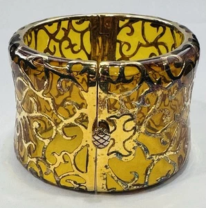 Angelique De Paris Designer Wide Bracelet Hinged Bangle Sterling Silver 925 - Picture 1 of 9