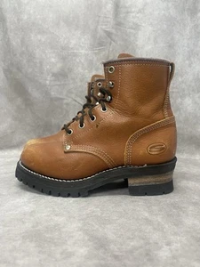 Y2K 90s Vtg Skechers Leather Chunky Block Heel Boots Mens 5.5 Womens 7 Platform - Picture 1 of 13