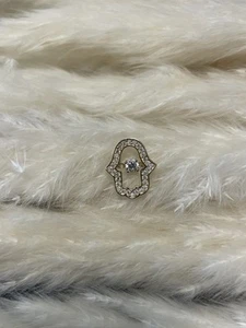 585 GOLD Anhänger Fatimas Hand.Gelbgold mit Zirkonia,neu+Etikett.Gleiter Anhänge - Bild 1 von 5