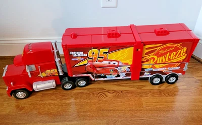 Disney Pixar Cars Super Track Mack 2 in 1 Transforming Racetrack lights sounds - Image 1 of 4