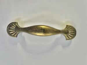 Brass Cabinet Drawer Pull Handle Shell Ends Hardware 3 Inch (36 Drawer Pulls) - Picture 1 of 7