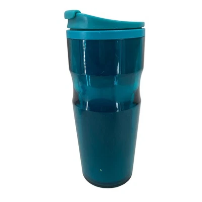 Vaso aislante Aladdin Easy Grip 16 oz azul verdoso tapa giratoria Foto 1 de 4