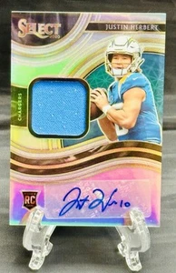 2020 Panini Select JUSTIN HERBERT Rookie Patch Auto Silver Prizm #01/49 - Picture 1 of 2