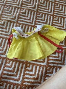 Vintage 1980s Coleco Cabbage Patch Kids CPK Dress Yellow White Red - Picture 1 of 7