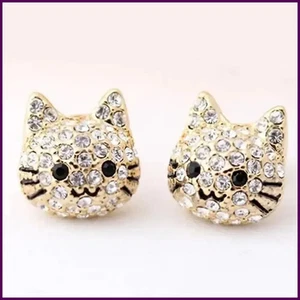 Lindos Pendientes Niña Gato Exquisitos Para Mujer Moda Accesorios Fiesta - Imagen 1 de 39