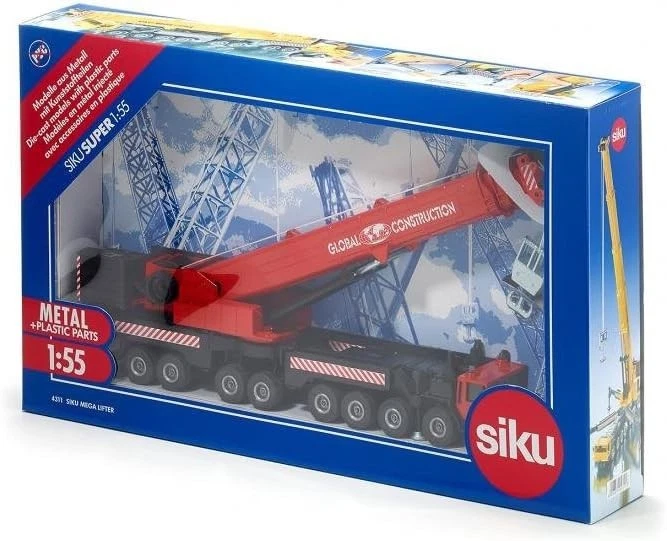 SIKU 4311 - modellino 1:55 - CAMION CON  GRU MEGA ROSSO - NUOVO - SIGILLATO - Immagine 1 di 4