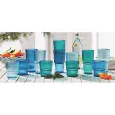 Shatterproof 12-Piece Drinkware Set Ribbed (Assorted Colors)