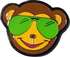 Monkey Glass Magnetic Golf Ball Marker & Matching Hat Clip - Picture 1 of 5