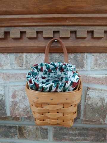 Longaberger 1996 Garden Splendor Hanging Basket w/Two Liners Cover