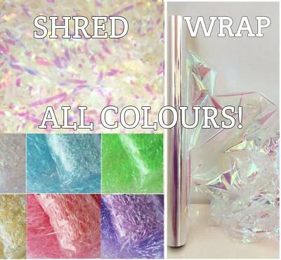 GIFT NOT ON THE HIGH STREET Shredded Tissue Paper Sparkly Metallic Shred Hamper Gift box Christmas Shiny Lux