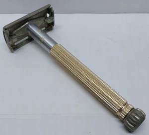 Navaja de seguridad de doble filo vintage rara Lady Gillette Atomic Starburst - Imagen 1 de 8