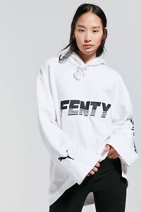 Authentic FENTY x PUMA By Rihanna Graphic White Long Dress Hoodie, Small S -$170