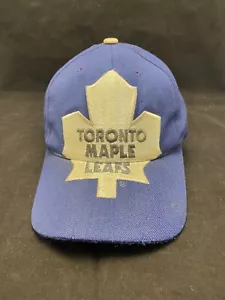 VINTAGE NHL 80s 90s TORONTO MAPLE LEAFS AUTOGRAPHED SNAPBACK CCM #00 SPELLOUT - Picture 1 of 8