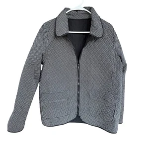 Sz L Women’s Reversible BLASSPORT Black & Patterned Quilted Lightweight Jacket - Picture 1 of 10