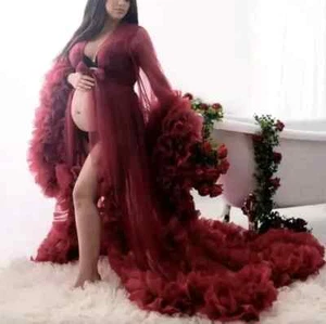 A Line Wedding Dresses Maternity Bridal Ball Gowns for Photo Shoot Photograph - Picture 1 of 24