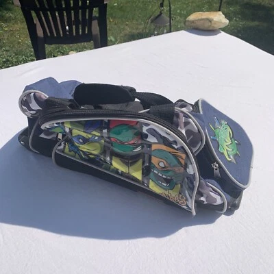 Vintage ￼Teenage Mutant Ninja Turtles Wheeled Luggage Duffel Bag Mirage Studios - Image 1 of 4