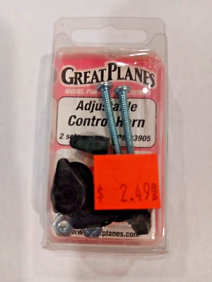 GREAT PLANES PN #GPMQ3905   NIB ~ ADJUSTABLE CONTROL HORN (2) SETS — 第 1/2 张图片