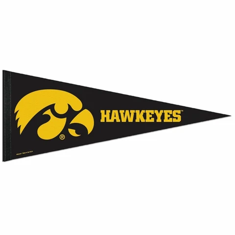 IOWA HAWKEYES ROLL UP PREMIUM FELT PENNANT 12"x30" NEW WINCRAFT 👀 Cover