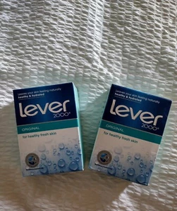 Lot 2 Vintage Lever 2000 Original Bar Soap Box Boxed Made In USA 4 Oz Bar - Picture 1 of 7