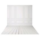 3X5ft Vinyle Photographie Decors Blanc Mur De Briques Plancher De Bois Mari4334
