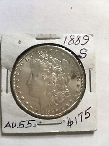 1889 S Morgan Silver Dollar AU/MS Details Key Date Genuine U.S Mint