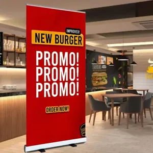 36"x80", Retractable Roll Up Banner Trade Show Pop Up Display Stand 1 pack - Picture 1 of 11