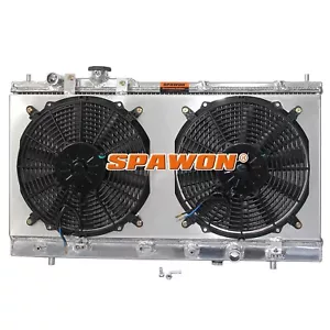 AT SPAWON For Mazda Protege Protege5 L4 1999-2003 Aluminum Radiator + Fan Shroud - Picture 1 of 8