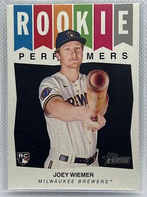 2023 Topps Heritage #RP-9 Joey Wiemer Rookie Performers - Image 1 of 2