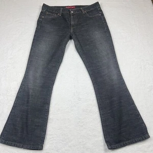 Jeans Levis 518 donna 13 JR S troppo bassi elasticizzati neri bootcut Y2K - Foto 1 di 12