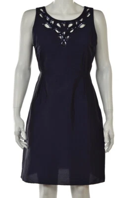 NUEVO Vestido para mujer Calypso St Barth talla 4 azul marino funda sin mangas hasta la rodilla Foto 1 de 4