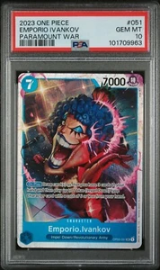 Emporio Ivankov OP02-051 PSA 10 One Piece Paramount War Alt Art Parallel - Picture 1 of 3