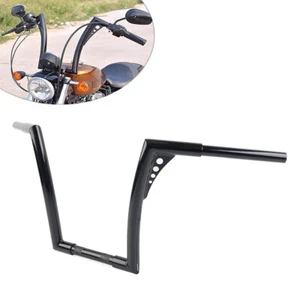 14'' Rise 1-1/4'' Ape Hangers Bars Handlebar For Harley Softail FLST FXST Black - Picture 1 of 9