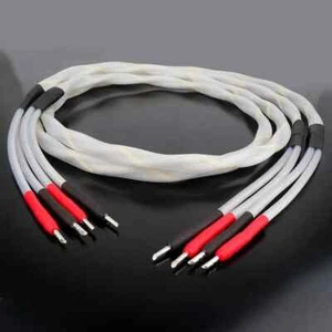 Par OCC Cobre Plateado Cable Altavoz Audio HiFi Cable Banana Plug - Imagen 1 de 5