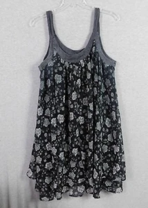 Roaman's Sleveless Dress 24W Black White Paisley Layered Sheer Muumuu - Bild 1 von 6